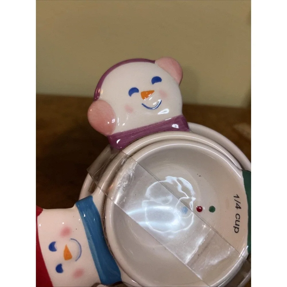 Winter Whimsey Christmas Measuring Cups Set Holiday Baking Kitchen Decor New